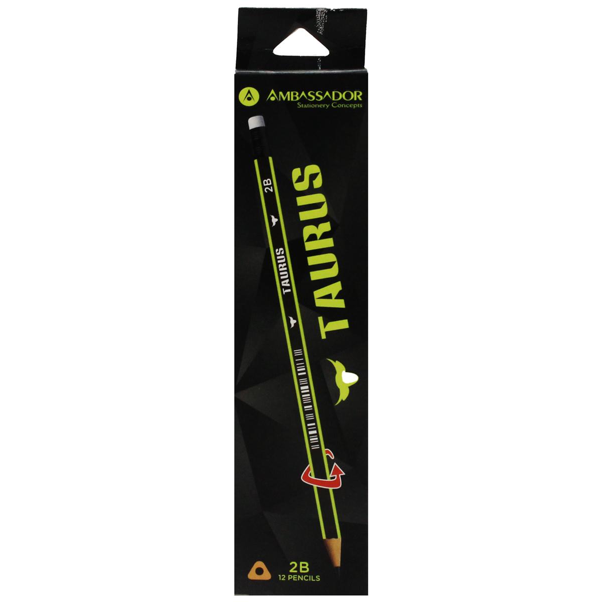 Hộp 12 Bút Chì Đen 2B - Ambassador