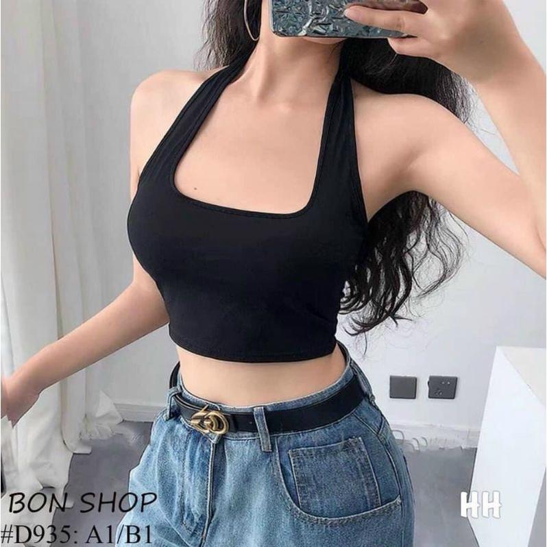 ÁO THUN HỞ VAI,HỞ LƯNG CỔ YẾM ĐẸP ÁO CROPTOP CỔ YẾM