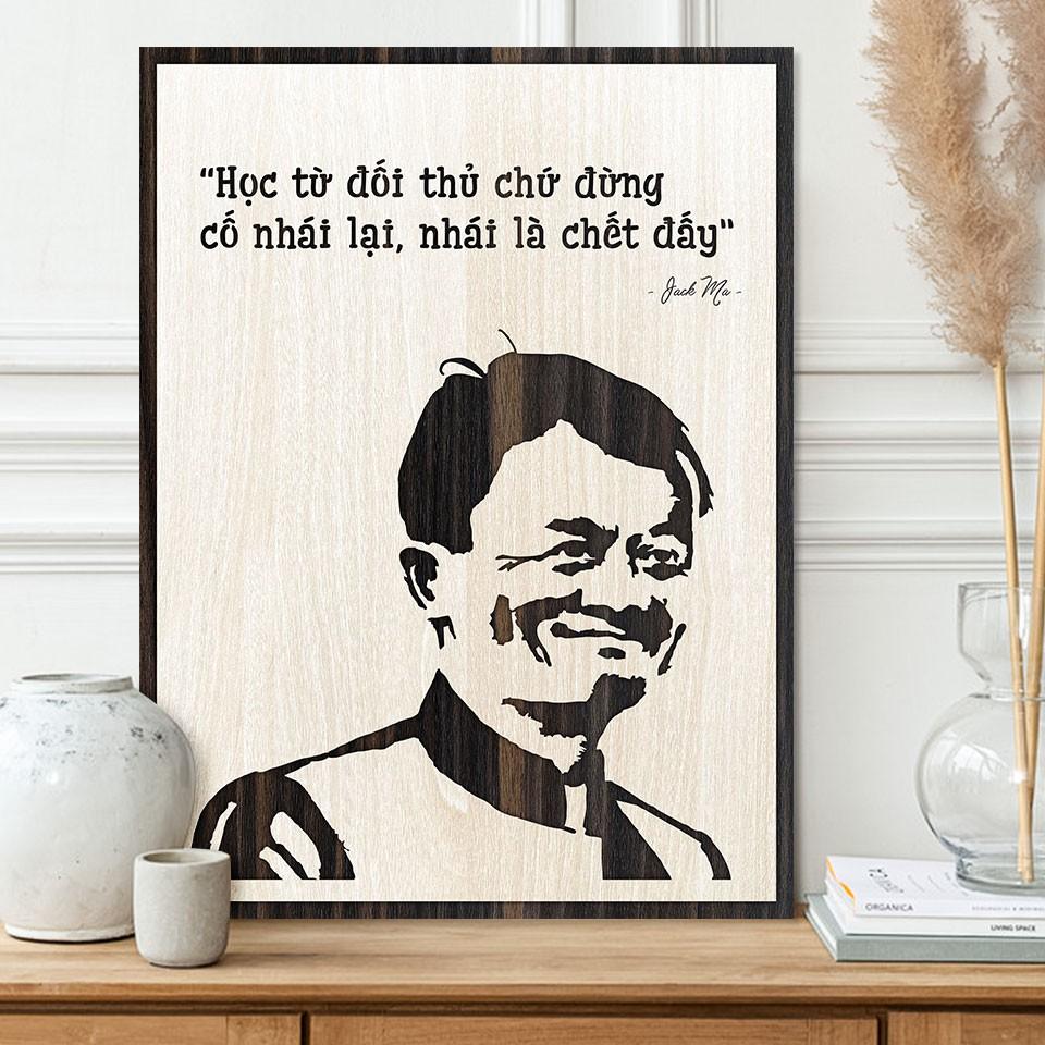 Tranh gỗ tạo động lực mã TBIG046 - "Học từ đối thủ chứ đừng cố nhái lại, nhái là chết đấy"