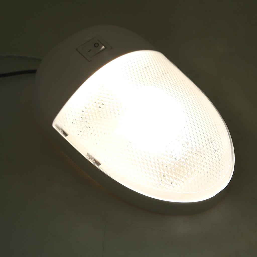 1Pc RV Boat Marine Interior Roof Ceiling Dome Lamp Reading LED 12V