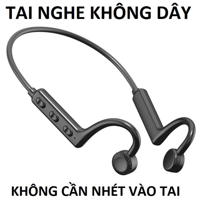 Tai nghe bluetooth không dây dẫn truyền âm thanh qua xương, không gây đau tai loại tốt chống nước IPX5