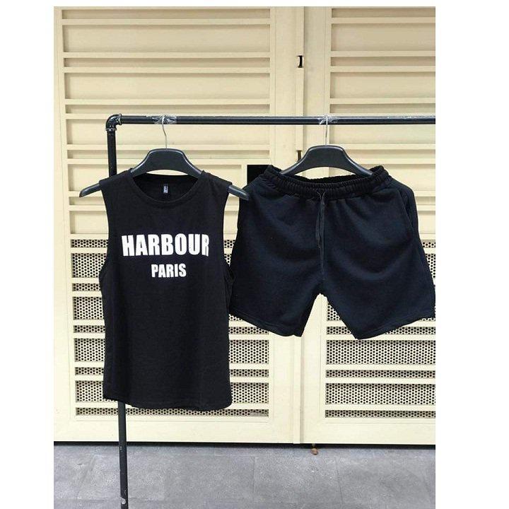 Đồ bộ nam mặc nhà in HARBOUR PARIS chất cotton 4 chiều vải đẹp