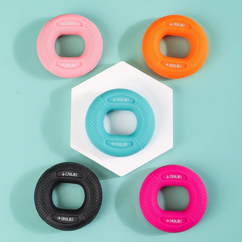 Adjustable Silicone Handshake 20-80 Pounds Grip Ring Finger Forearm Trainer Expander Wrist Muscle Exercise Gym Fitness