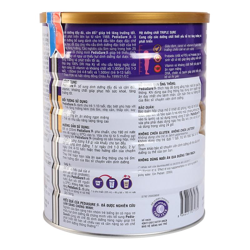Combo 4 Sữa Bột Abbott Pediasure 1,6kg cho trẻ 1-10 tuổi
