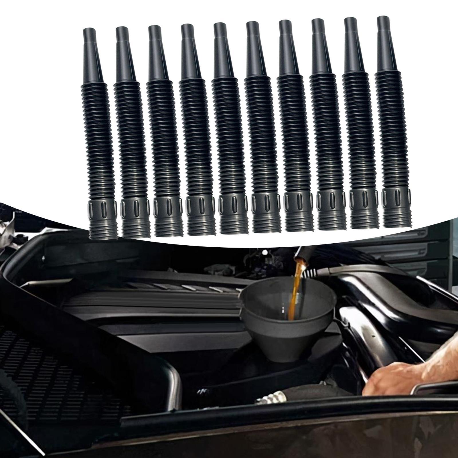 10x Spout Extension Gas Oil Hose Tube Replacement Car Engine Refueling Funnel Multifunctional Universal Motorcycle Automotive Oil Funnel