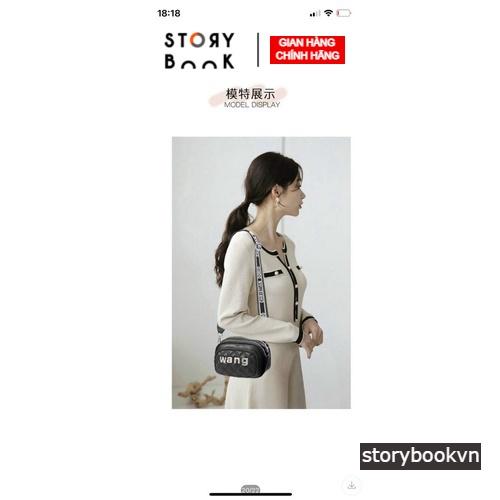 Túi Wang Nữ Đeo Chéo, Túi Nữ Trần Trám Dây Bản To STORYBOOK