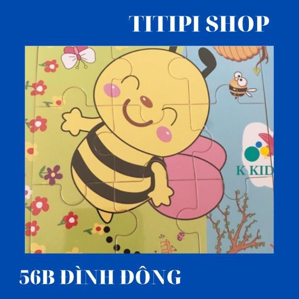 Bộ 3 Tranh Gỗ Ghép Hình Con Vật Ngộ Nghĩnh Cho Bé