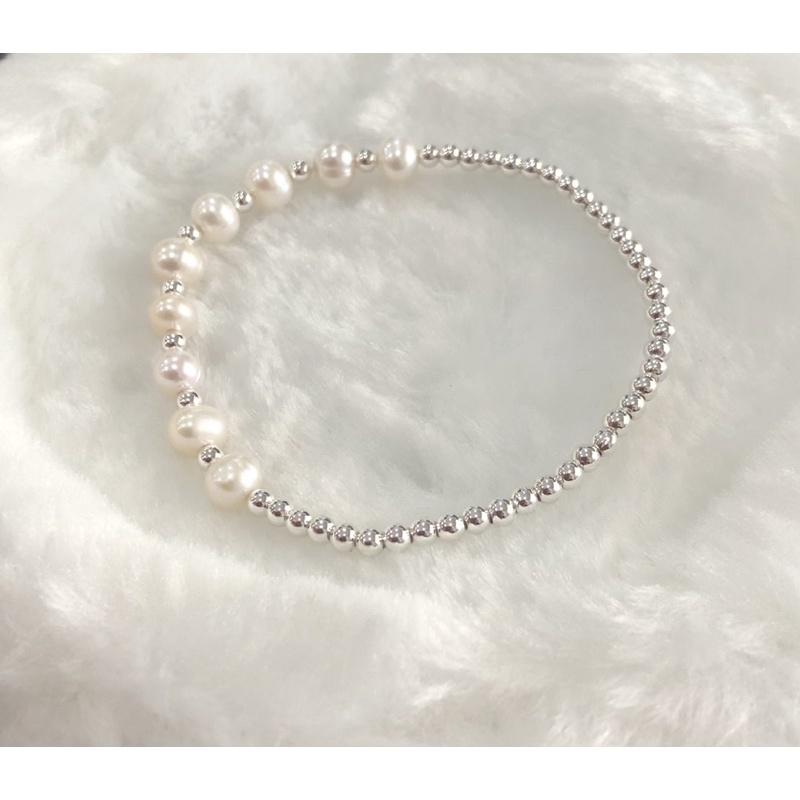 Vòng Tay Size 5 Ly Mix Bi Bạc Dễ Thương - Trường Thịnh Ngọc Trai