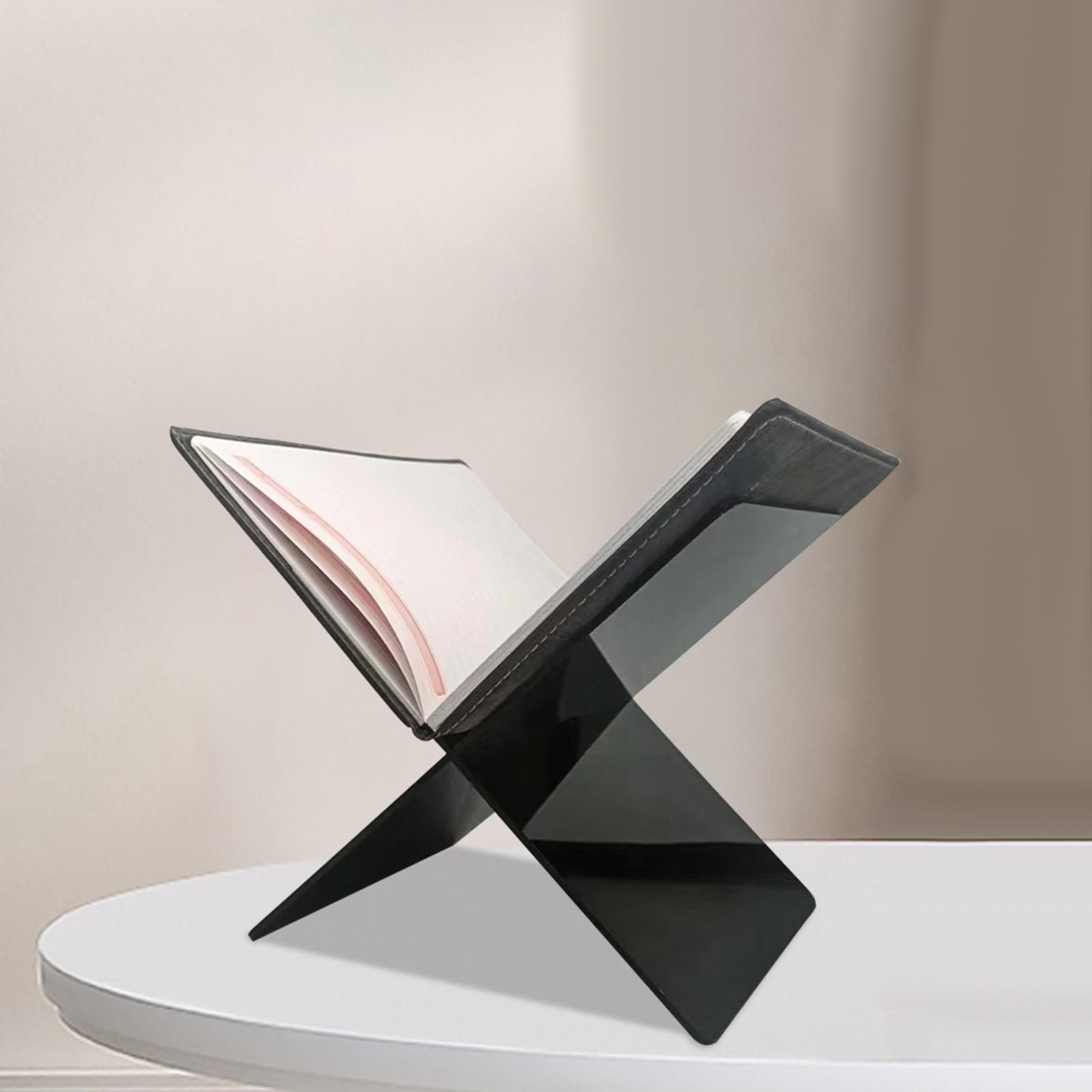 Acrylic Book Stand Transparent Clear Acrylic Book Holder for Counter Kitchen