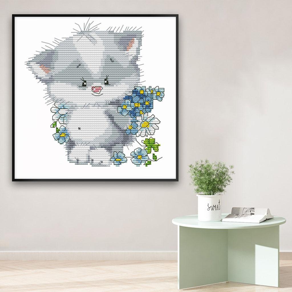 Stamped Cross Stitch Kits Embroidery Work for Adults