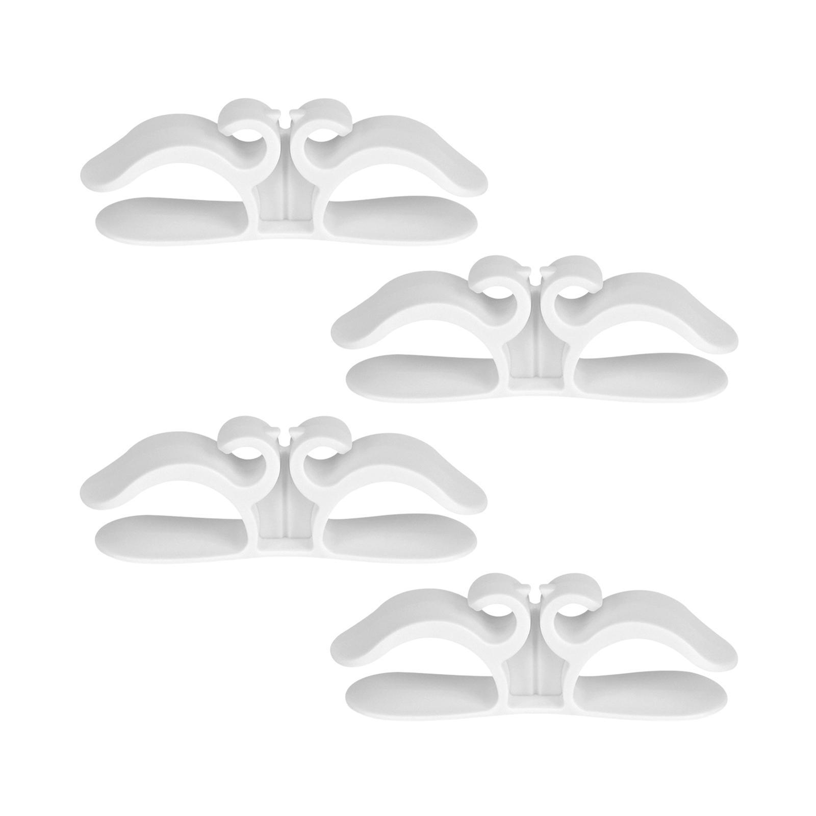 4 Pieces Cable Organizer, Wall Cables Management, Wall Mounted Wire and Cords Holder, USB Cable Organizer Holder