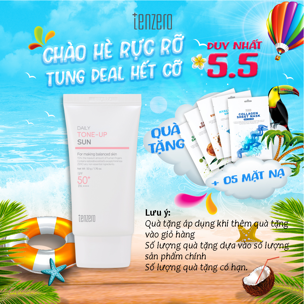 Kem Chống Nắng Nâng Tông Dưỡng Da Tenzero Daily Tone-Up Sun 50g