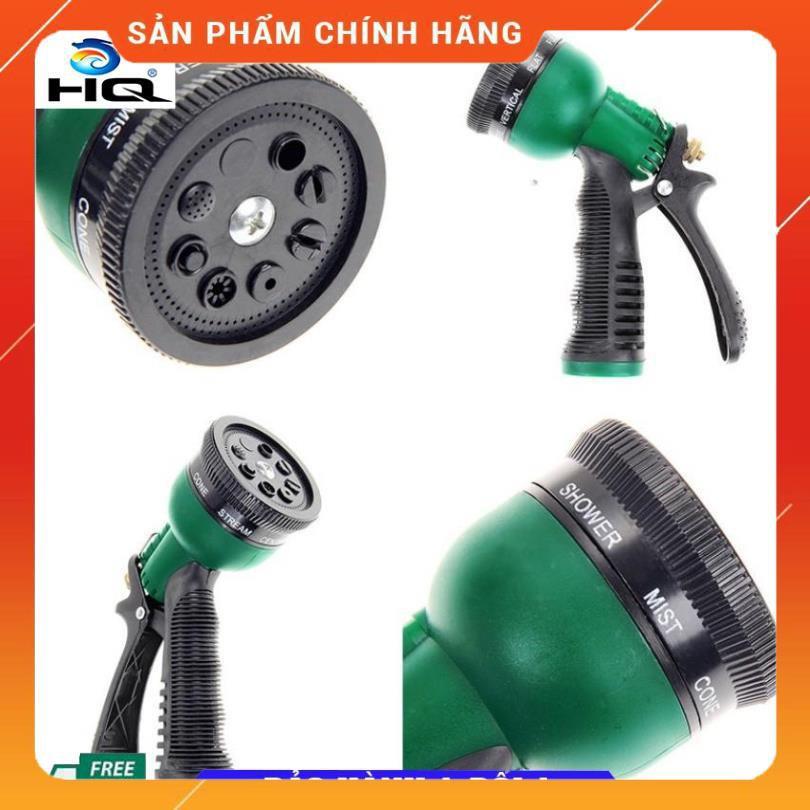 Vòi xịt rửa xe,Vòi phun nước tưới cây tăng áp thông minh 8 chế độ 815621-1 (cút đồng,nối đồng - dây vàng)