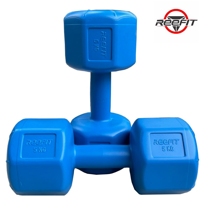 Bộ 2 vỏ tạ tay nhựa bát giác 5kg REEFIT