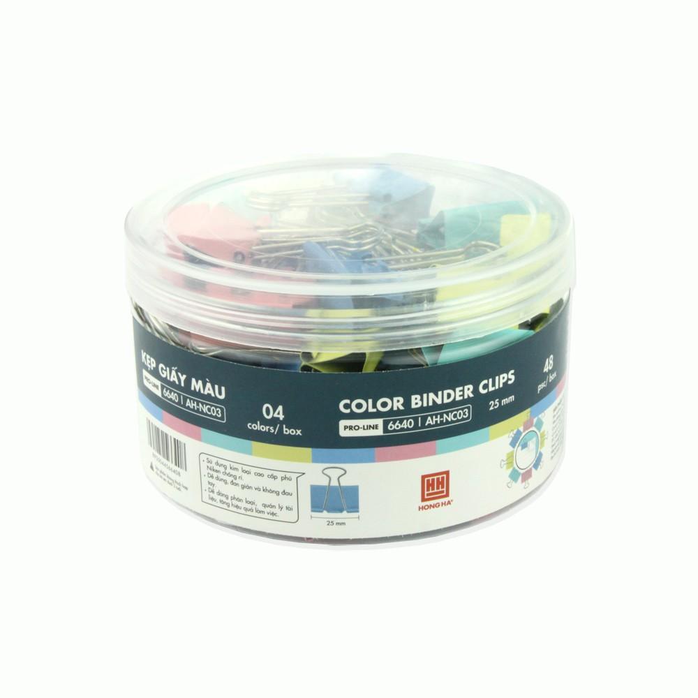 Kẹp giấy nhiều màu Hồng Hà 25mm 6640