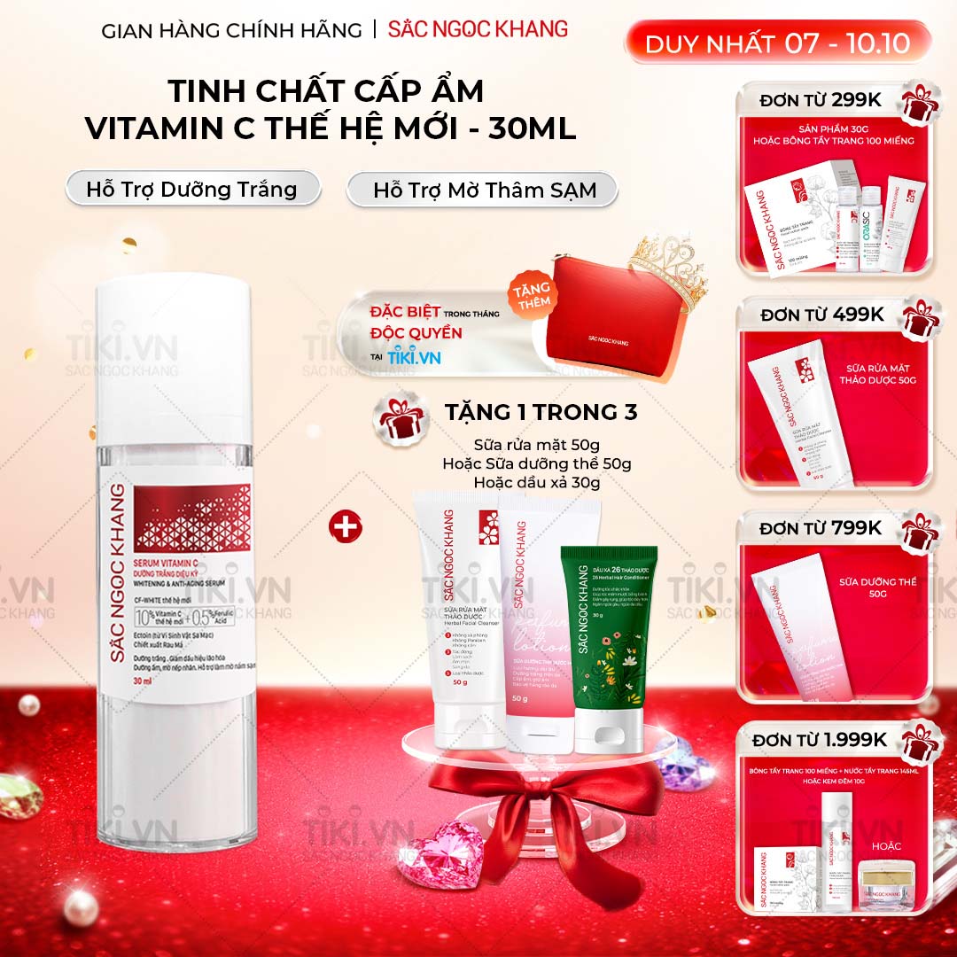 Tinh chất Serum C thế hệ mới Sắc Ngọc Khang 30ml giúp dưỡng trắng, mờ thâm nám, ngừa nếp nhăn