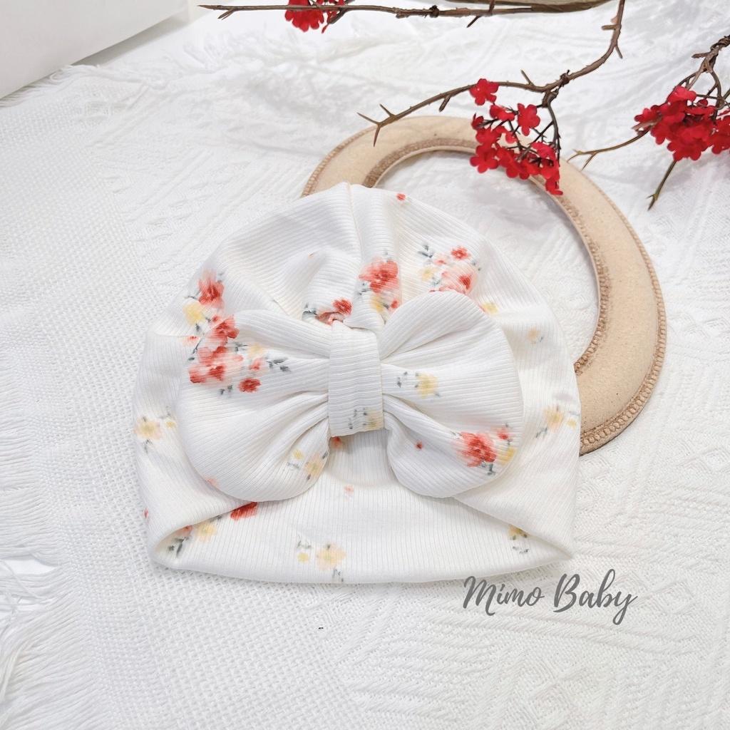 Mũ nón turban cotton nơ đáng yêu cho bé 6-10kg Mimo Baby MTB71