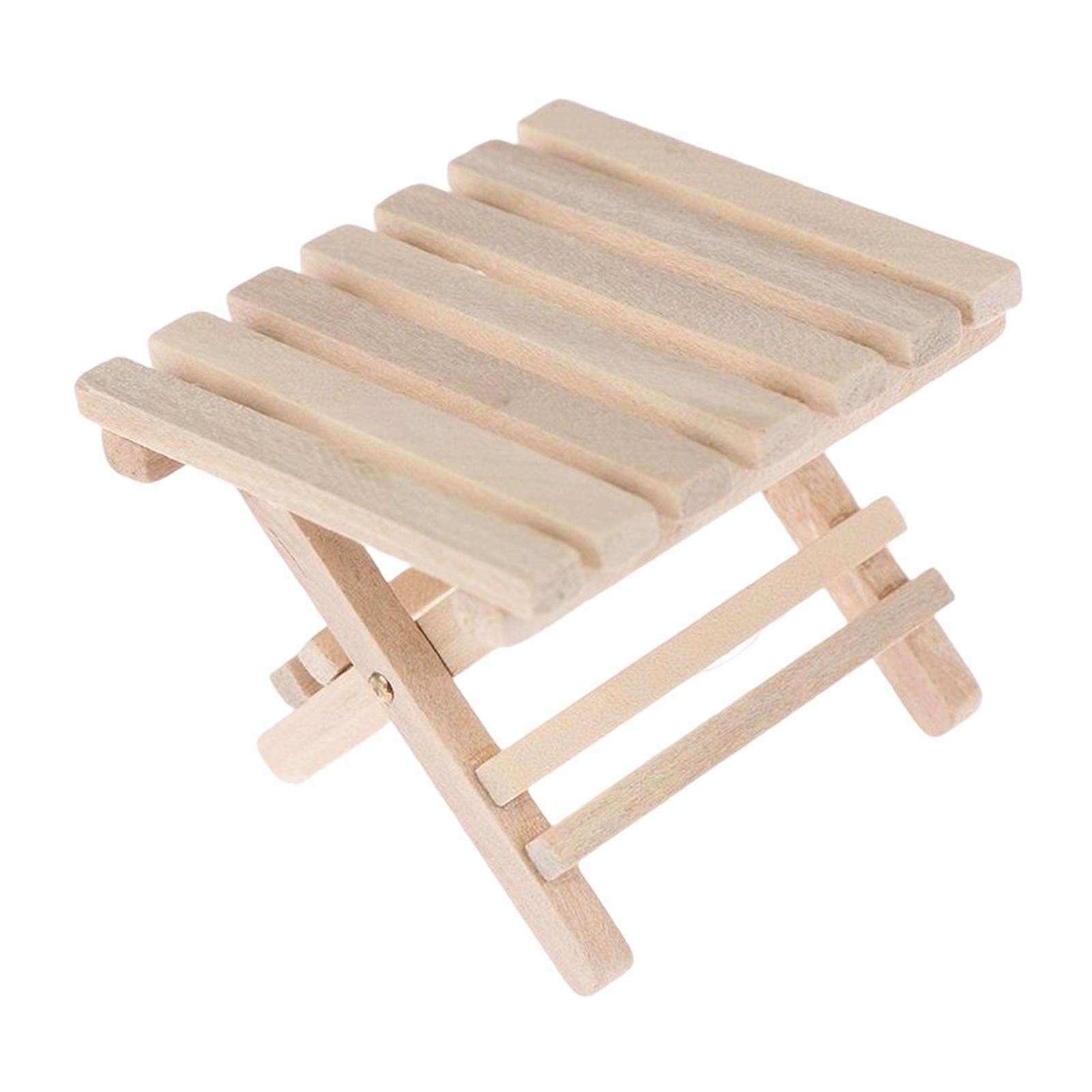 Folding Miniature Beach Table Dollhouse Decoration for Balcony Beach Decoration