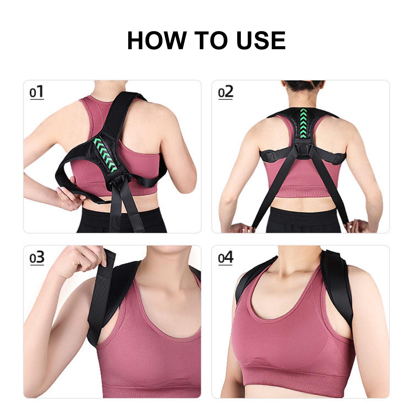 Back Orthopedic Straps Posture Corrector for Men and Women Fully Adjustable Spinal Brace Comfortable and Effective Upper Back Brace for Neck Shoulder Pain Relieve