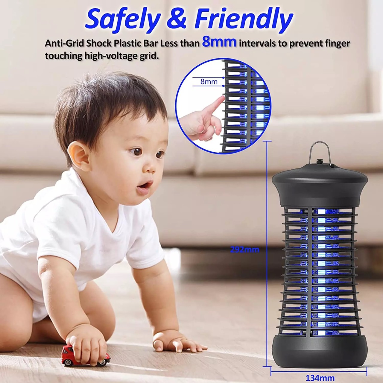 Đèn Bắt Muỗi, Máy Bắt Muỗi Thông Minh, Diệt Côn Trùng Đa Năng, Hiệu Quả. (Bug Zapper LT802) Thiết kế mới 2022