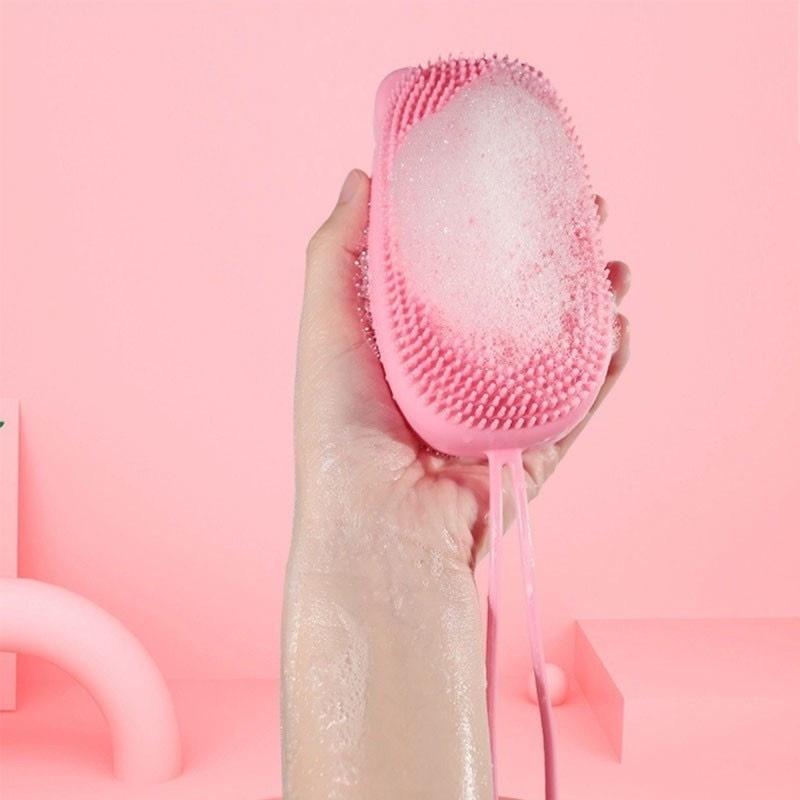 Bông Tắm Silicon Tạo Bọt 2 Mặt Siêu Mềm Massage Có Dây Treo Bông Tắm Hình Chuột