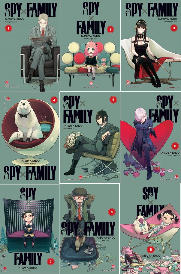 Sách - Spy X Family (combo 9 tập T1-9, kèm 01 postcard)