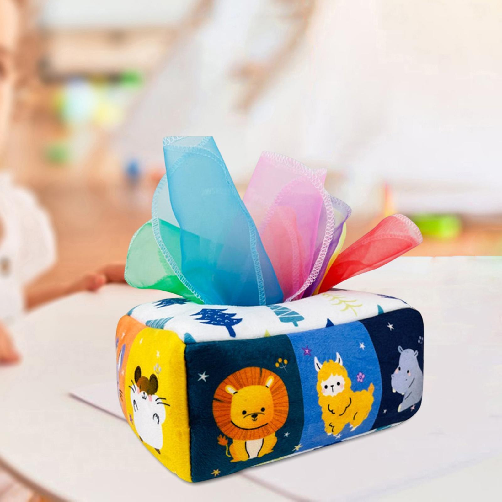 2x Baby Tissue Box Toys Crinkle Sensory Toys Interactive for Holiday Gifts