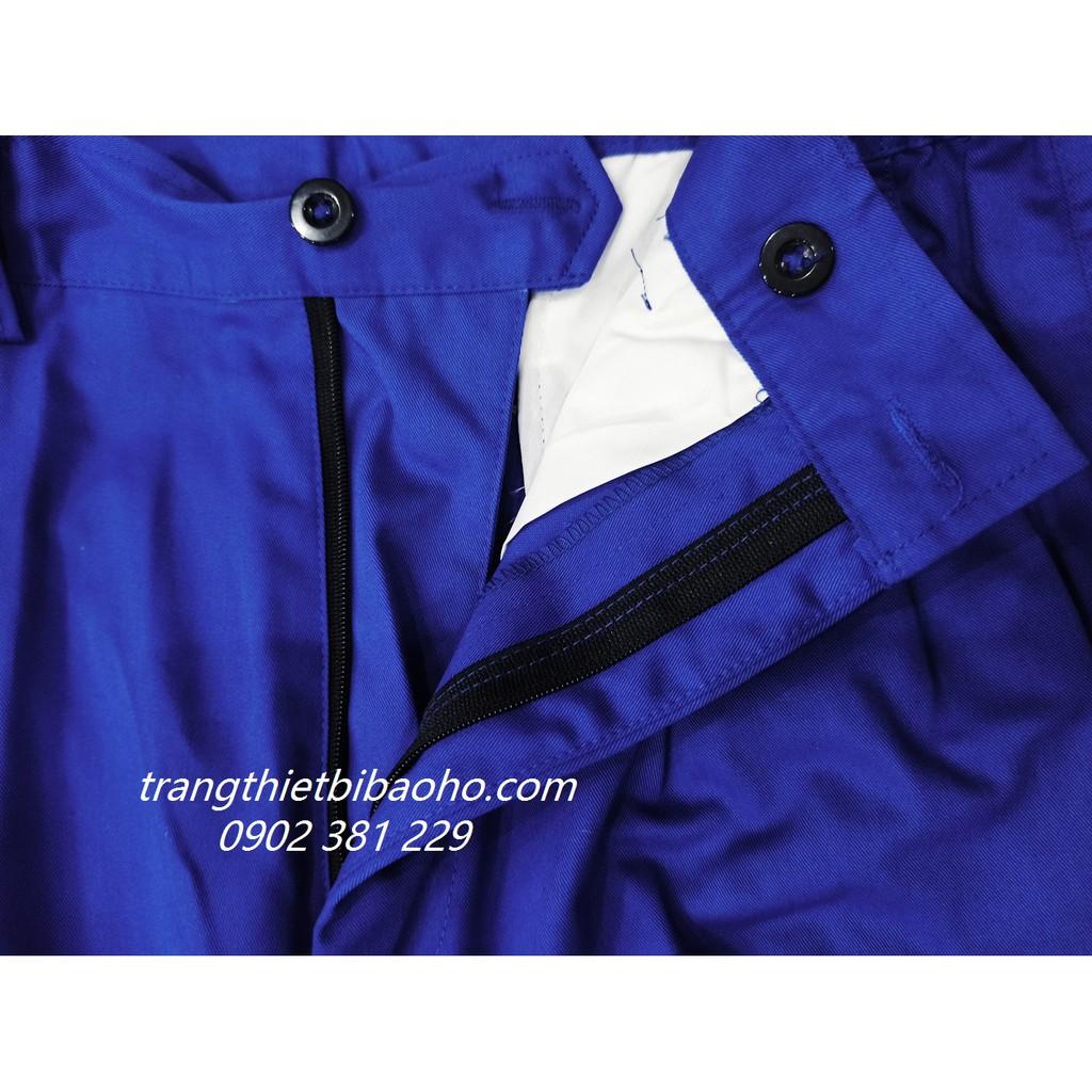 Quần áo đồng phục xanh phối cam xăng dầu Petro-limex vải kaki 65/35 - XD01