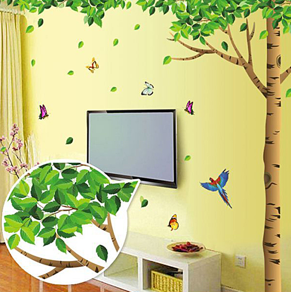 Decal Dán Tường Cây Bóng Mát Binbin PK01