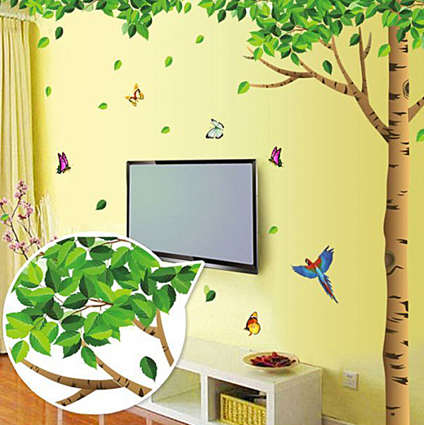 Decal Dán Tường Cây Bóng Mát Binbin PK01 (310 x 204 cm)