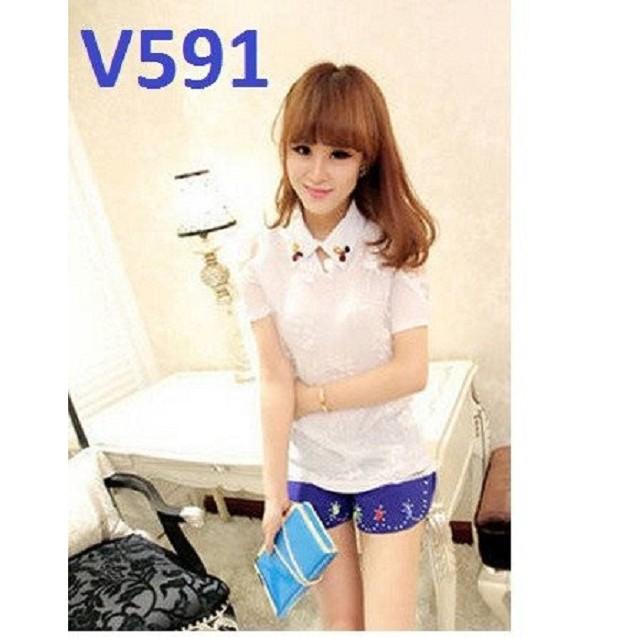 HÀNG NHẬP - ÁO VOAN LƯỚI HOA THÊU - AV591