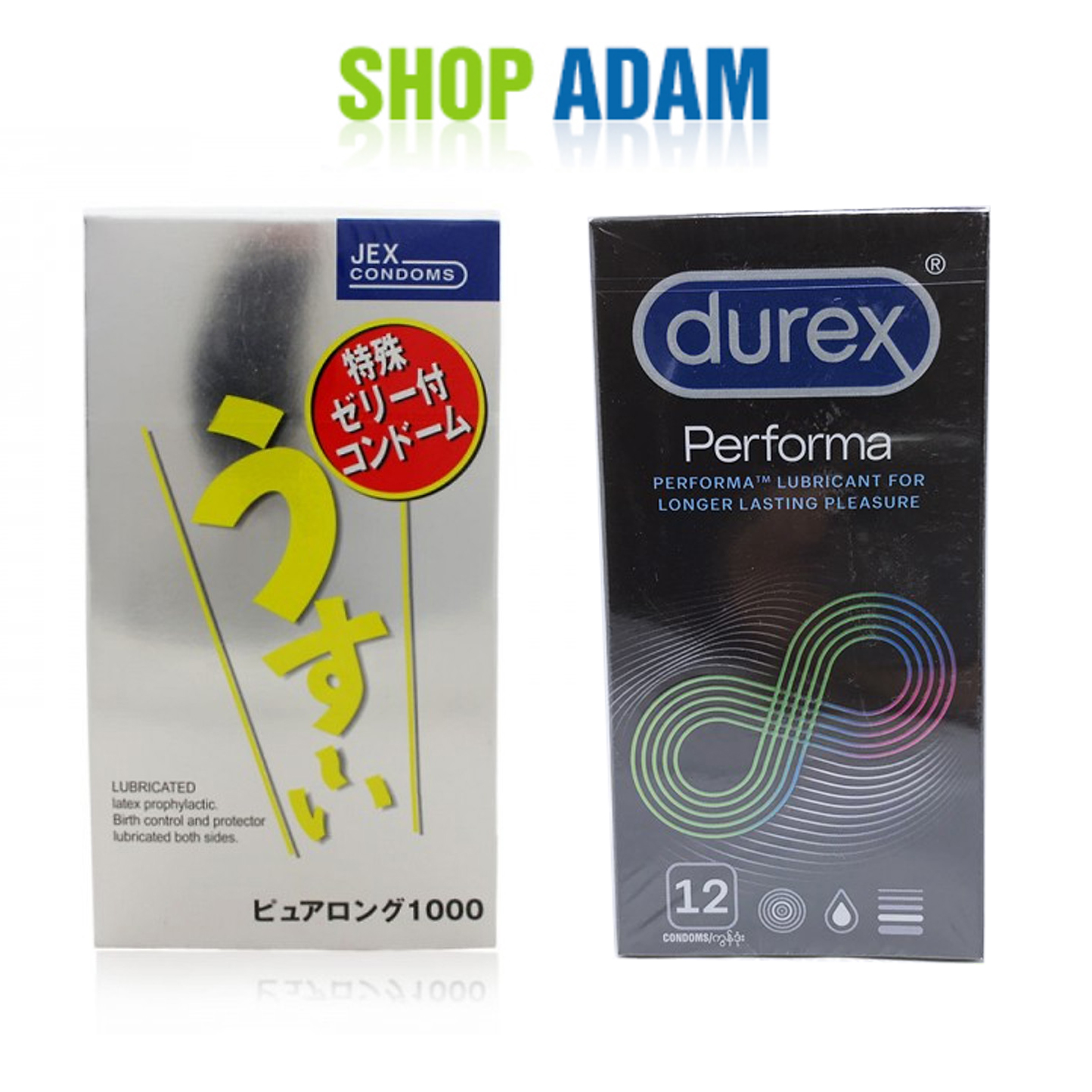 Combo 2 Hộp Bao Cao Su Chống Xuất Tinh Sớm Jex Usui Pure Long 1000 (Hộp 12 Chiếc) Và Durex Perfoma (Hộp 12 Chiếc) - Hàng Chính Hãng 100% - Che Tên Sản Phẩm 