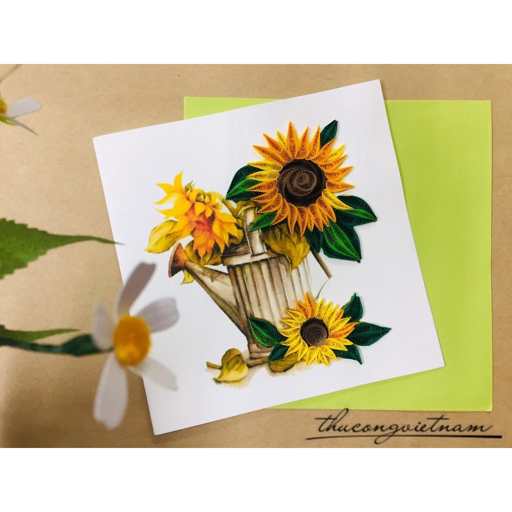 Thiệp Quilling hoa Hướng Dương