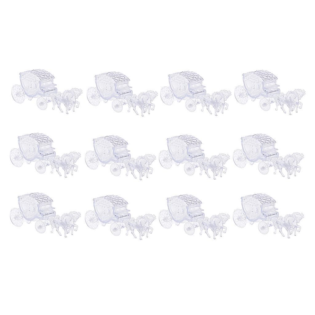 24pcs Crystal Carriage Candy Gift Boxes Wedding Party Baby Shower Favors