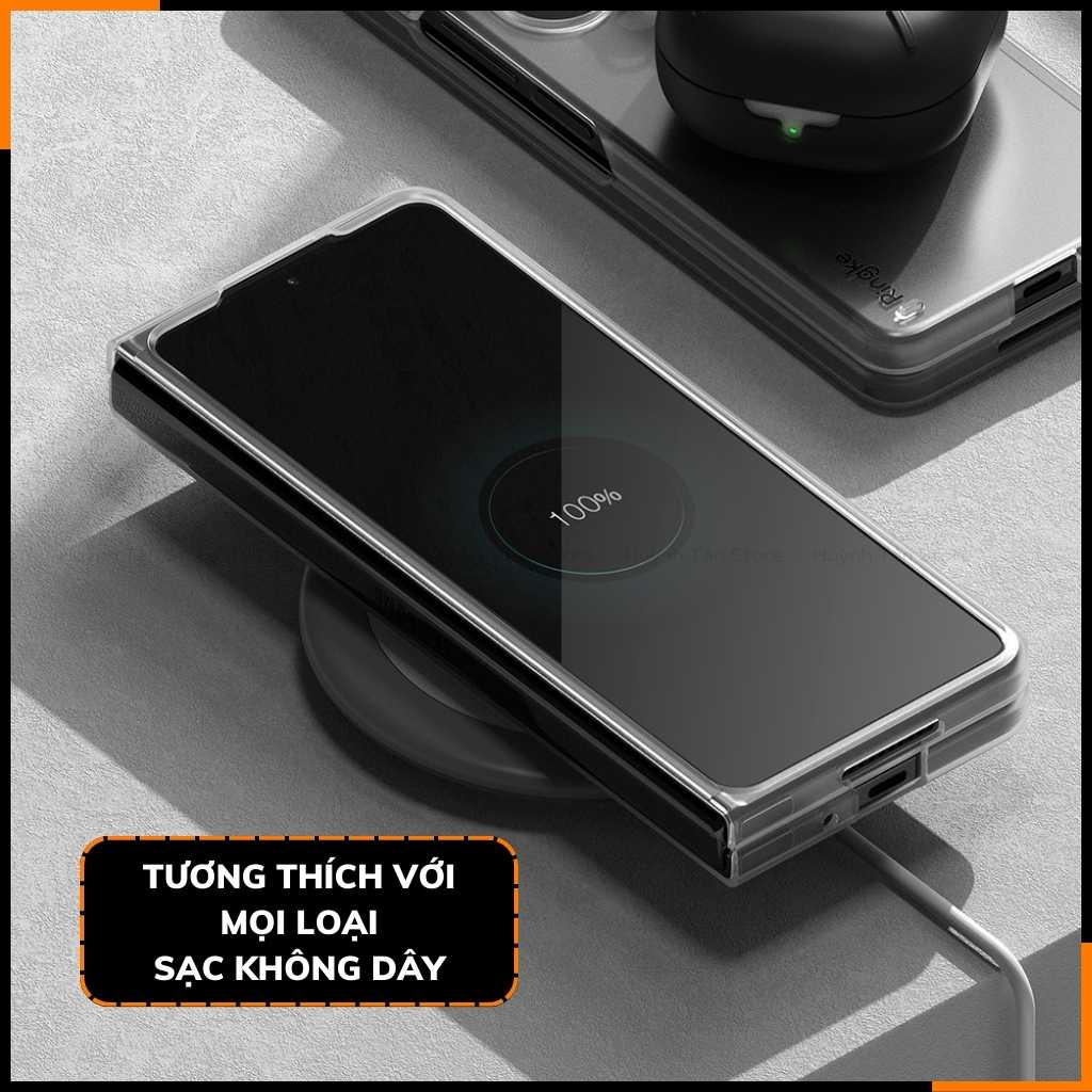 Ốp lưng z fold 5 RINGKE chính hãng trong suốt chống sốc FUSION X chống ố vàng phụ kiện điện thoại huỳnh tân store - Hàng nhập khẩu