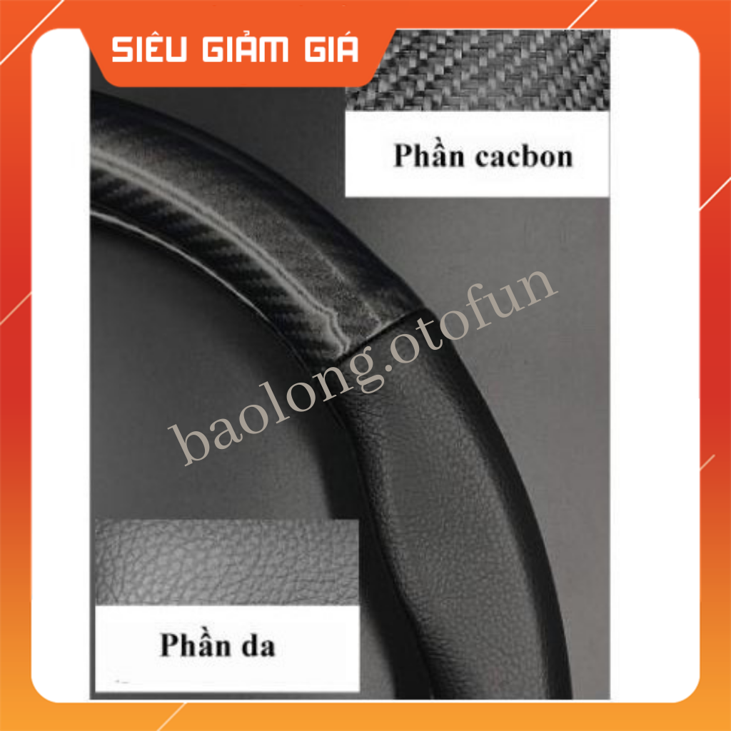 Bọc vô lăng ô tô cacbor loại 1, Bọc volang cao cấp chống trơn, chóng trượt, thấm hút mồi hôi tay
