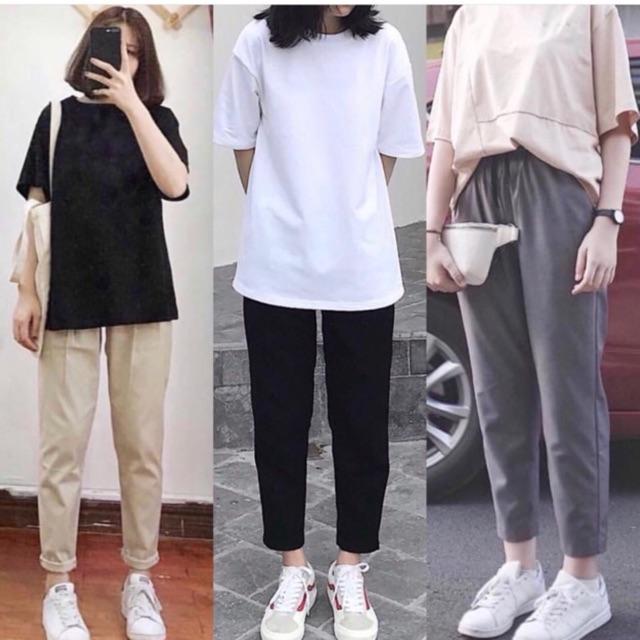 Quần Basic Kaki BE/ĐEN ️/Nam nữ UNISEX/ 99K