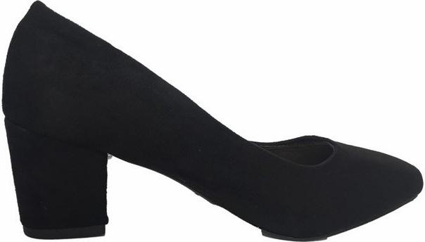 Giày Công Sở Nữ Da Lộn Gót Vuông 5cm C121 - Đen