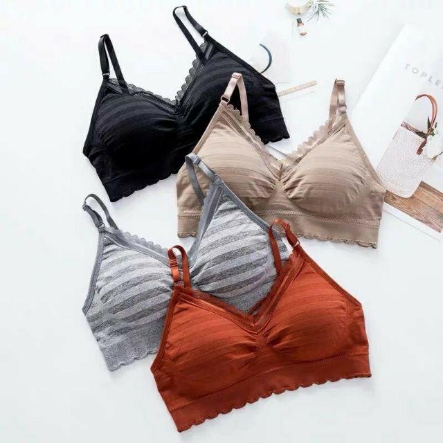Hình thật áo Bra thể thao mẫu chéo dây cotton mút cao cấp cực xịn