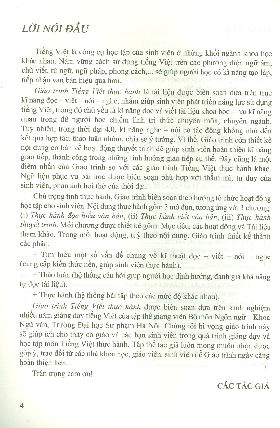 Giáo Trình Tiếng Việt Thực Hành (ĐHSP)