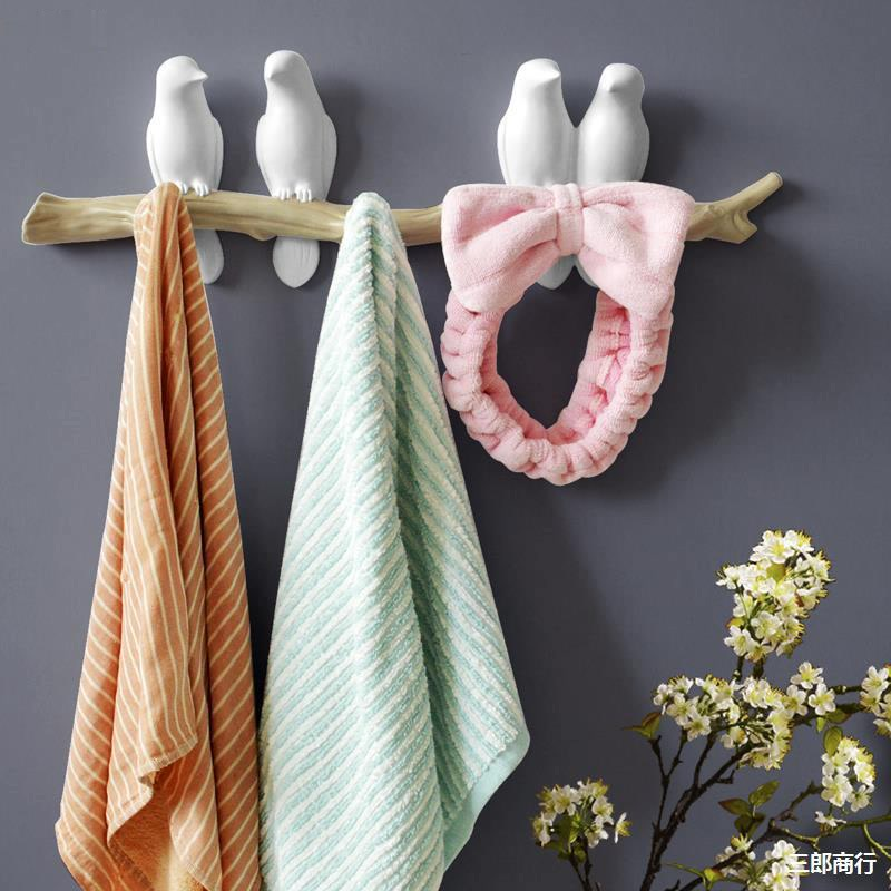 Đồ Trang Trí Tường Nhà Phụ Kiện Phòng Khách Móc Treo Nhựa Chim Móc Treo Chìa Khóa Nhà Bếp Phối Quần Áo Móc Treo Khăn BiểN Nón ZM227
