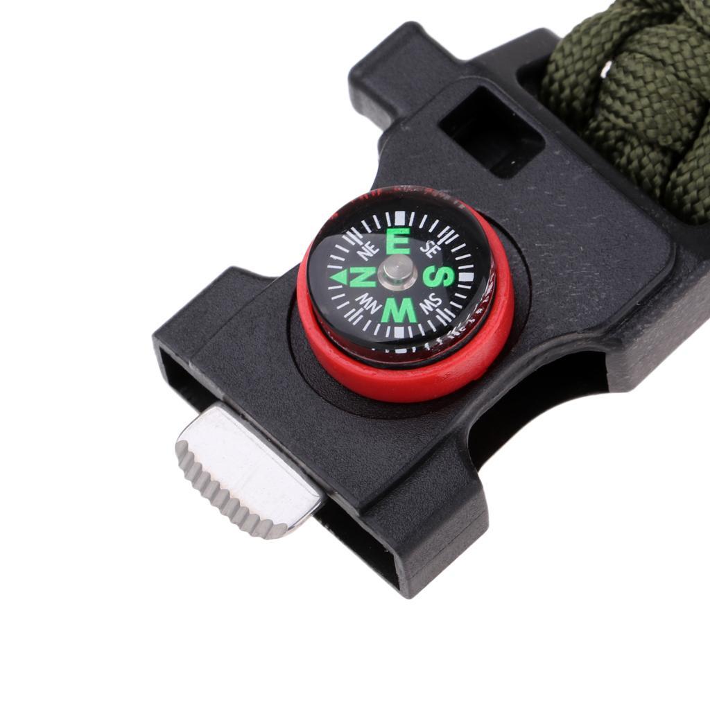 Survival Paracord Bracelet Emergency Whistle Compass Fishing Accessories Multifunction Tool Outdoor Sports