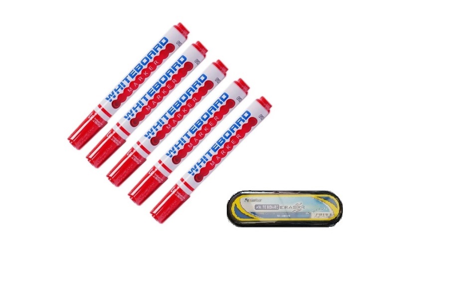 Combo 05 Cây Bút Lông Bảng FO-WB015 Và 01 Cái Lau Bảng FO-WBE01
