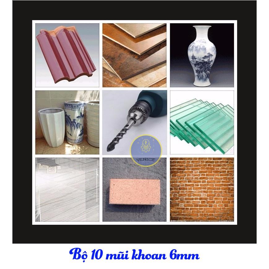Bộ 10 mũi khoan 6mm - Thép cacbon cao cấp