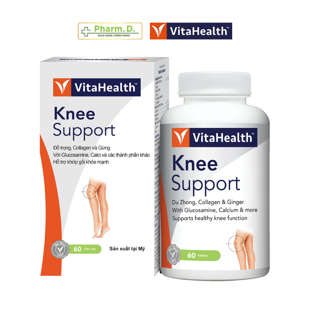 Viên Uống Hỗ Trợ Khớp Gối, Tái Tạo Sụn Khớp VITAHEALTH Knee Support (60 Viên)