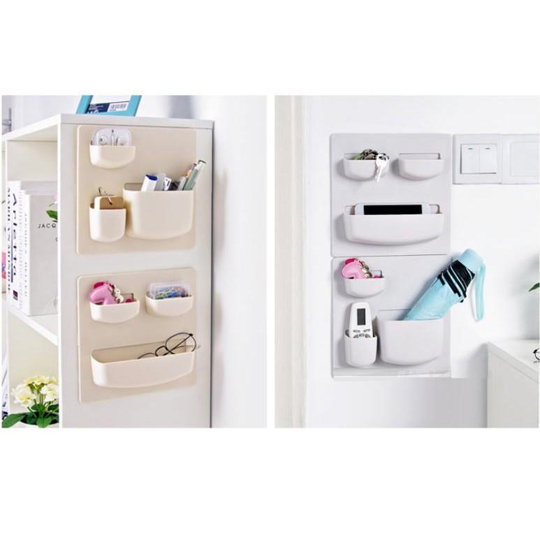 Bộ 4 Giỏ treo dính tường, tiết kiệm diện tích