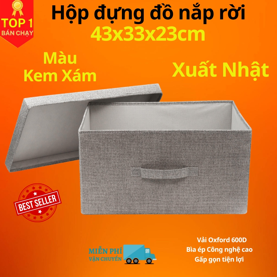 Hộp vải đựng đồ đa năng có nắp TD3a và TD3b – Túi vải Thụy Điển có nắp rời 34L sang trọng vải Oxford chính hãng miDoctor