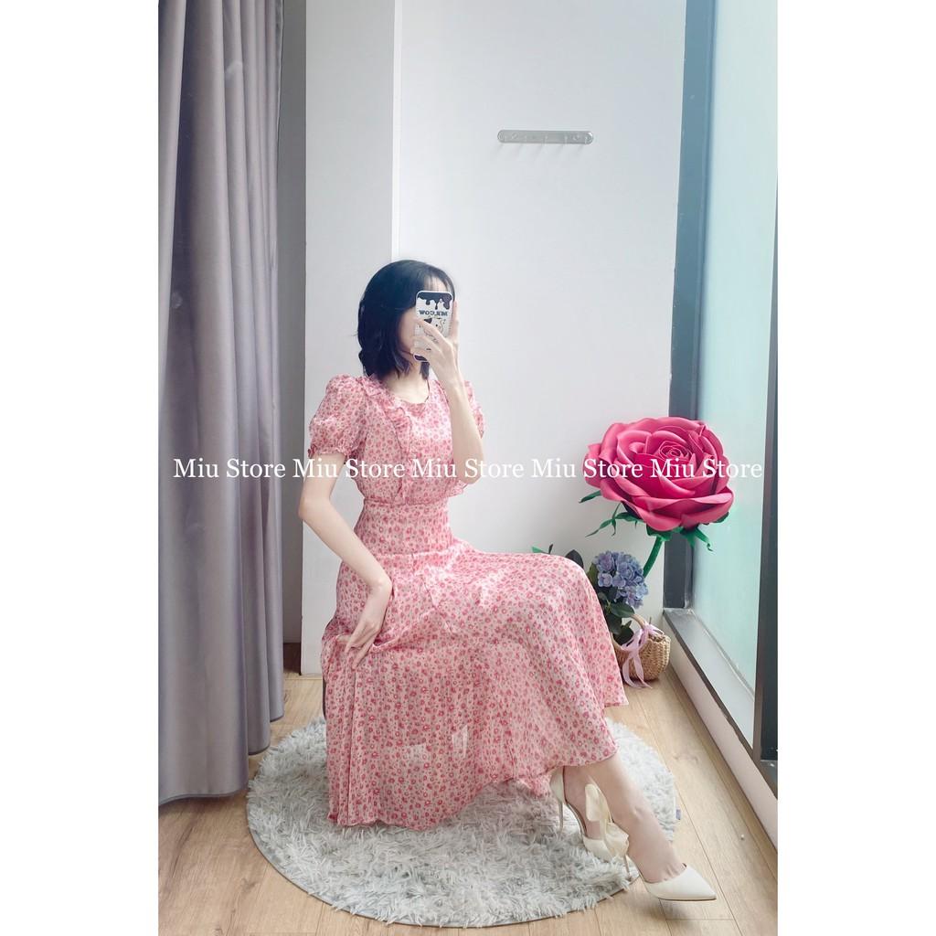 Đầm thiết kế dáng xòe ngắn tay hoa nhí 5 màu D00155