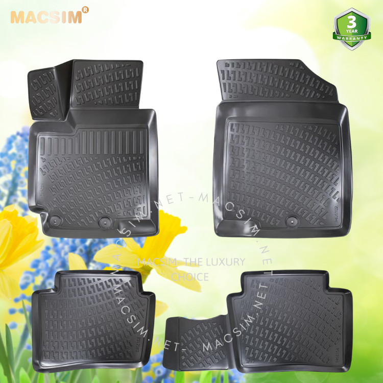 Thảm lót sàn ô tô nhựa TPU Silicon Kia Rio  2011-2017 Nhãn hiệu Macsim