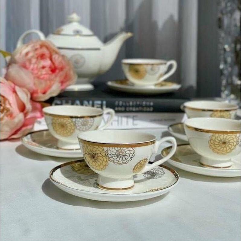 Bộ bình trà hoa đồng tiền sứ Imperial